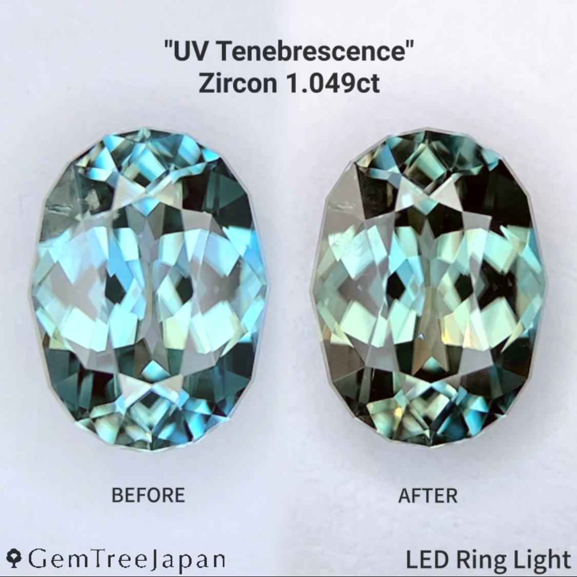 UV Tenebrescent Zircon 1.183ct / Cambodia