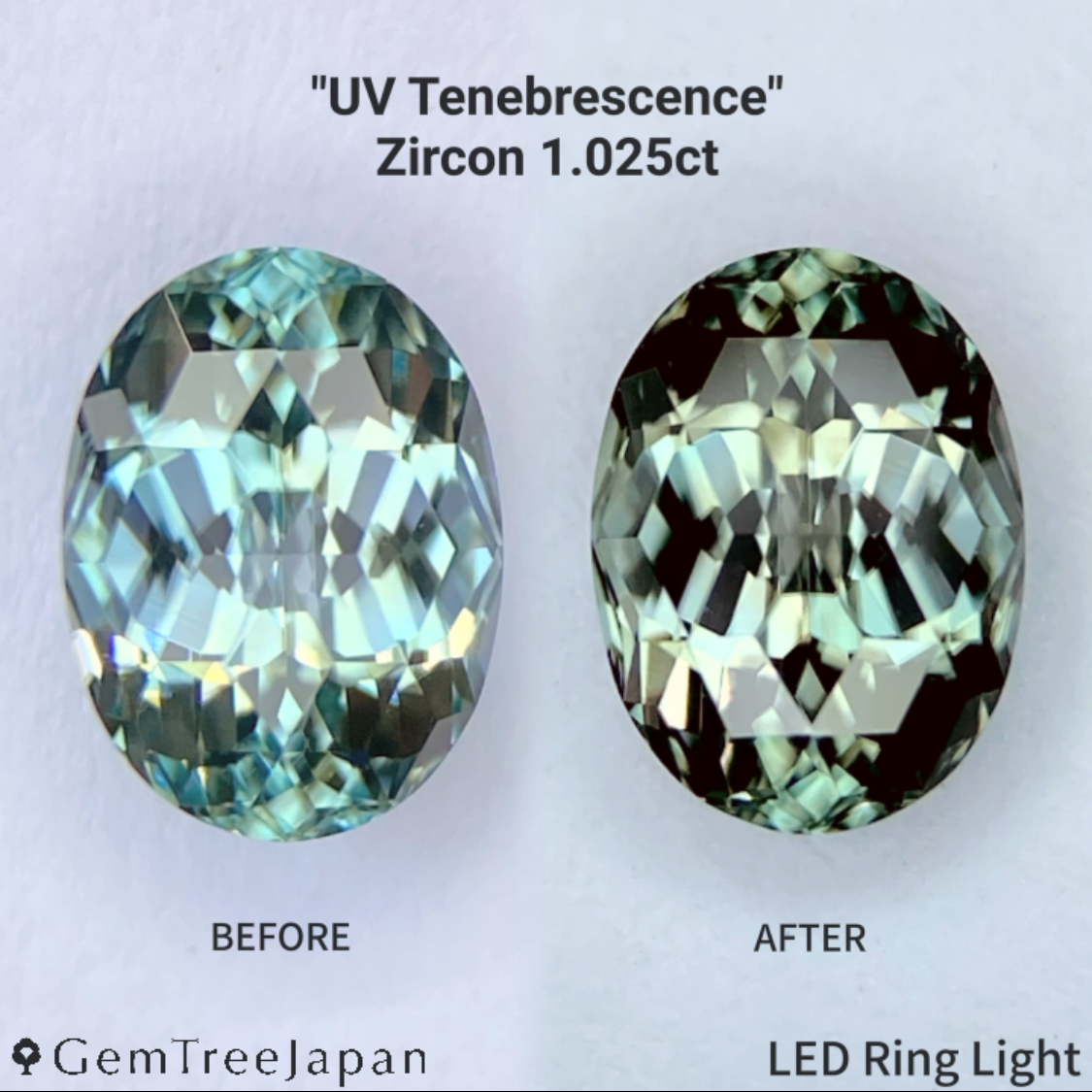 UV Tenebrescent Zircon 1.183ct / Cambodia