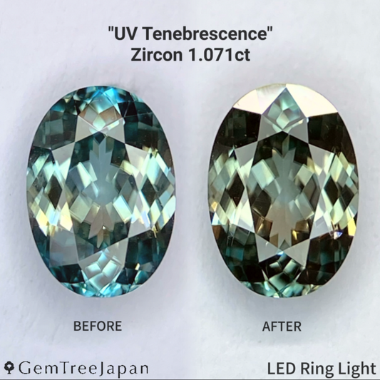 UV Tenebrescent Zircon 1.183ct / Cambodia