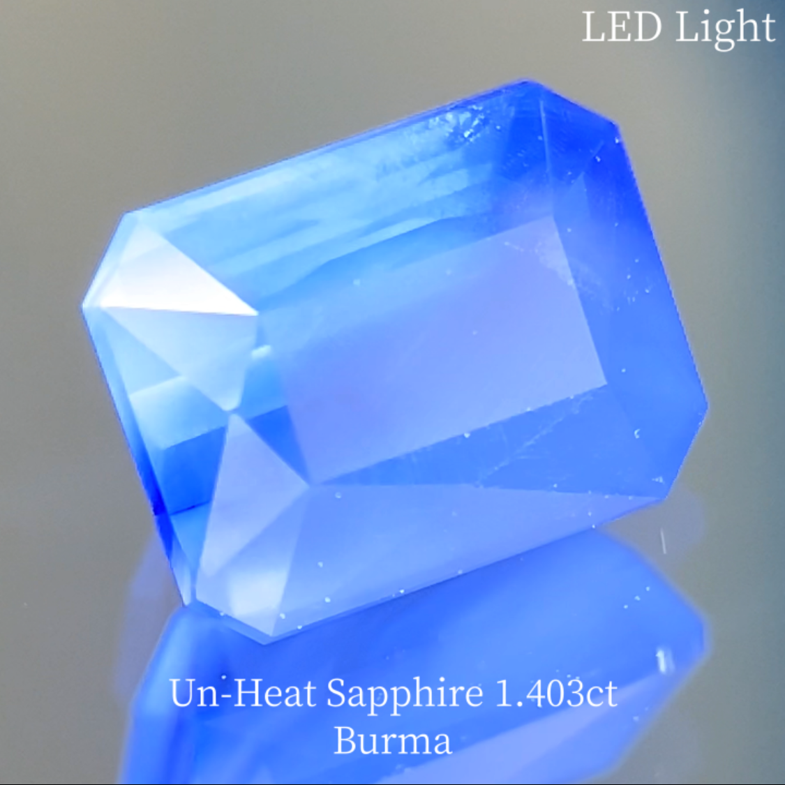 Burmese unheated sapphire 1.403ct ★ A cute stone with a soft cornflower blue color wrapped in a rare Burmese silk veil