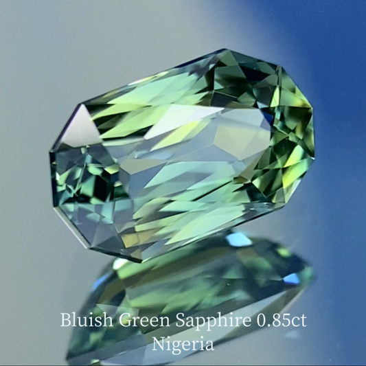 Un-Heat Bluish Green Sapphire 0.861ct / Nigeria