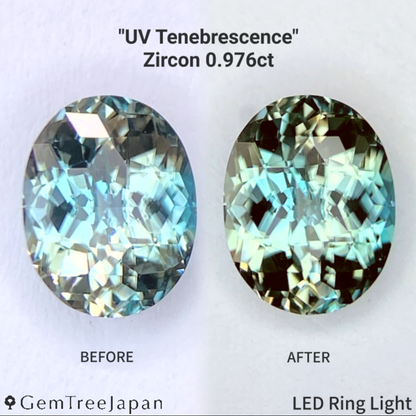UV Tenebrescent Zircon 0.976ct / Cambodia