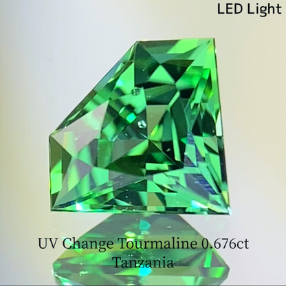 UV Change Tourmaline 0.676ct / Tanzania