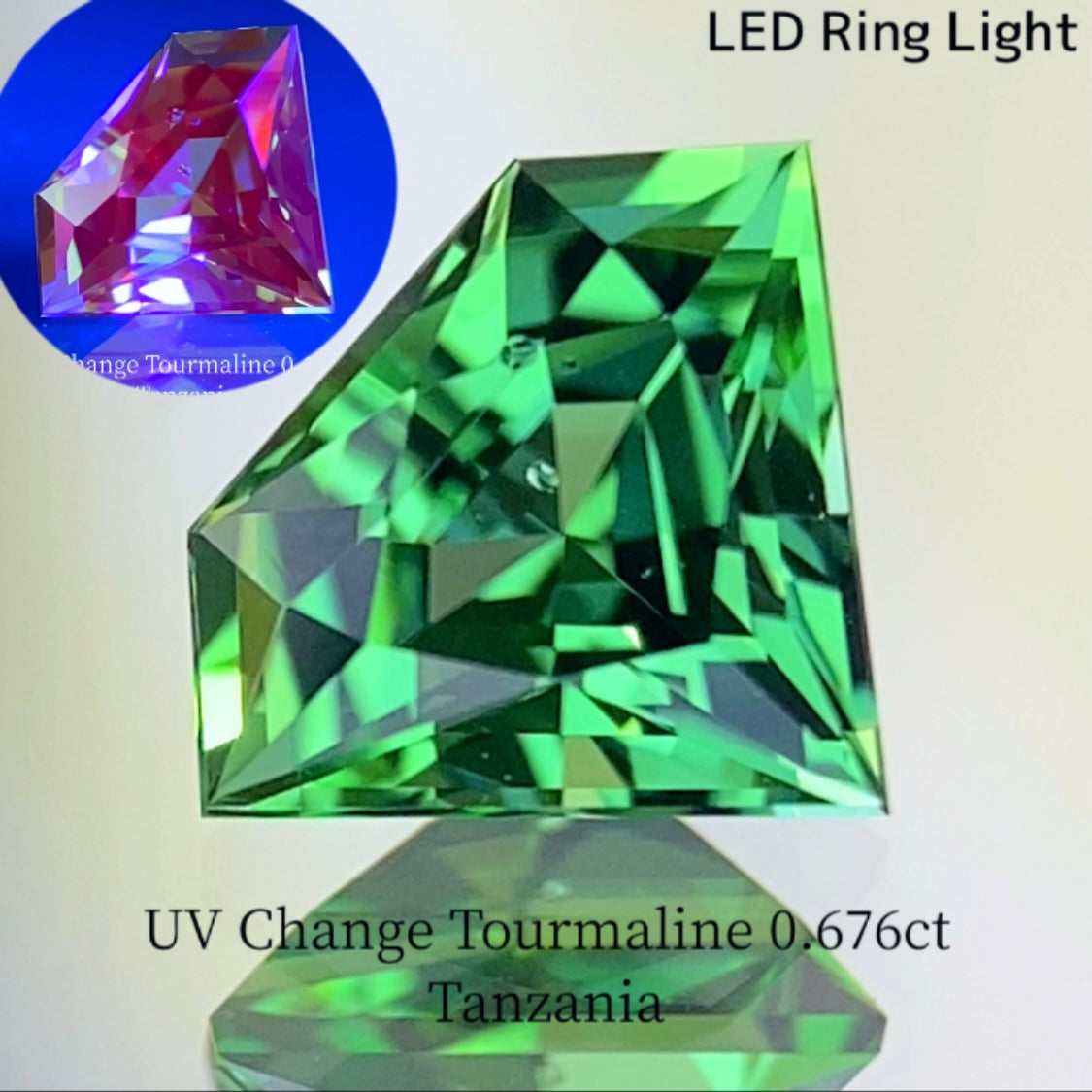 UV Change Tourmaline 0.676ct / Tanzania