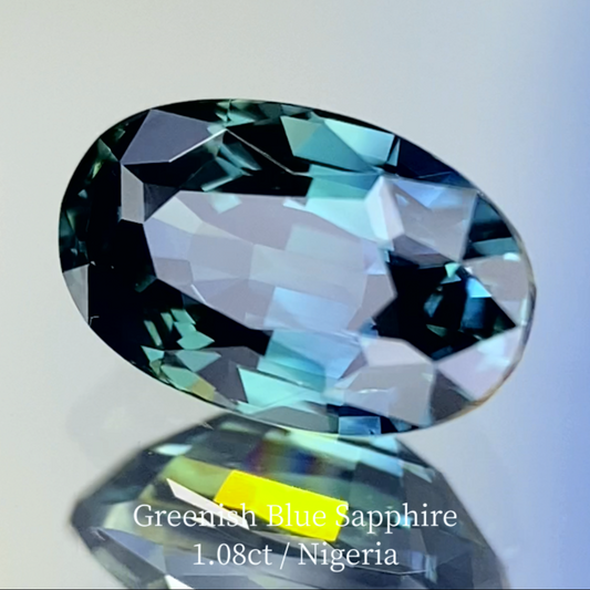 Greenish Blue Sapphire 1.092ct / Nigeria