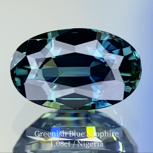 Greenish Blue Sapphire 1.092ct / Nigeria