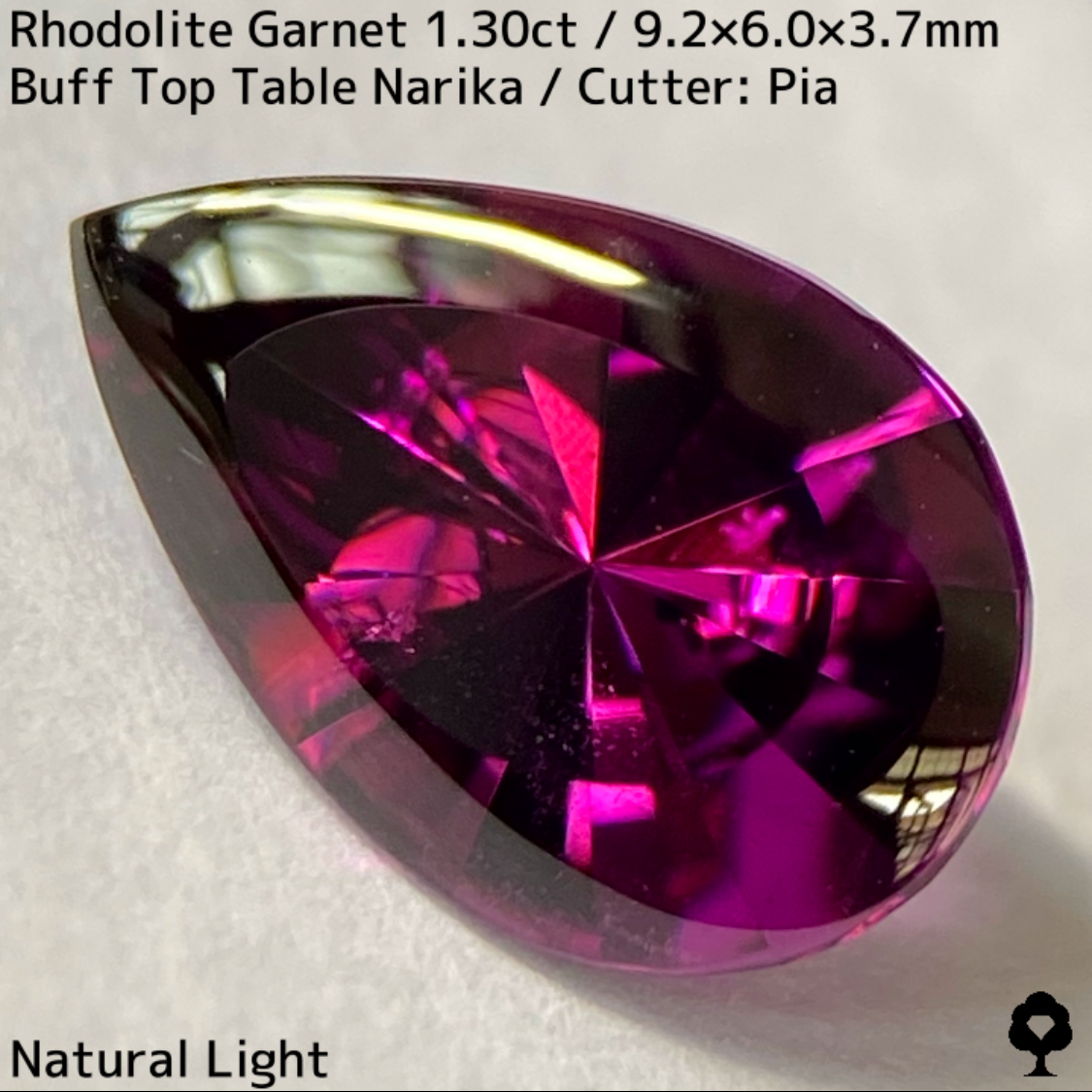 Rhodolite Garnet 1.30ct / Mozambique / Baff top Table Narika