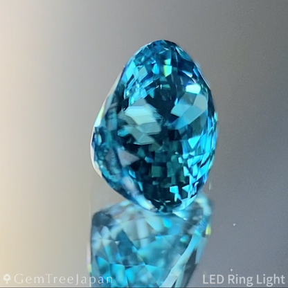 Blue Zircon 1.06ct / Cambodia / Super Gira Cut