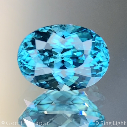 Blue Zircon 1.06ct / Cambodia / Super Gira Cut
