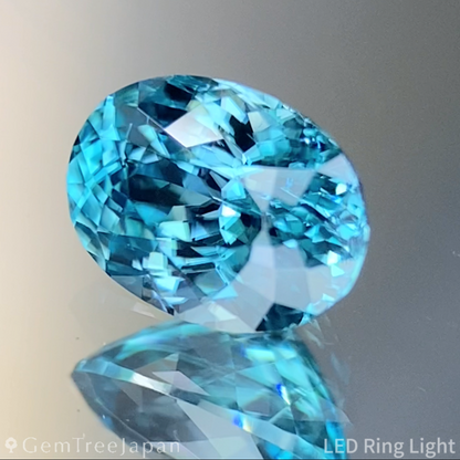 Blue Zircon 1.06ct / Cambodia / Super Gira Cut