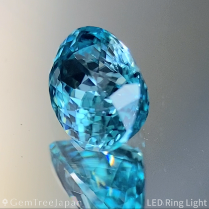 Blue Zircon 1.06ct / Cambodia / Super Gira Cut