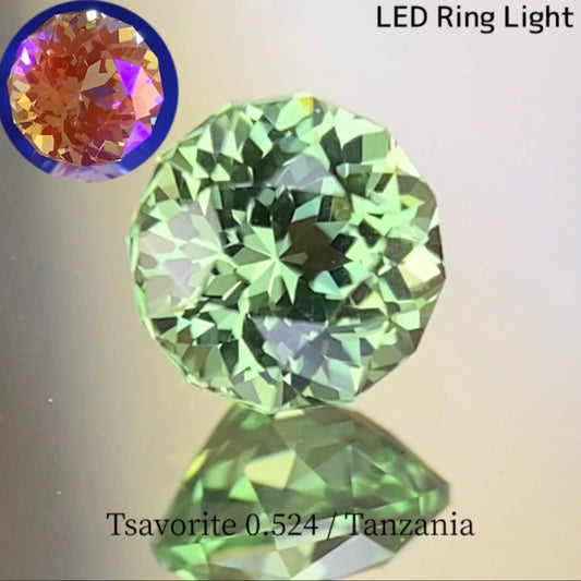 UV Change Tsavorite (Grossular Garnet) 0.524ct / Tanzania