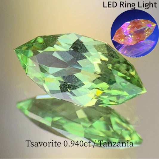UV Change Tsavorite (Grossular Garnet) 0.940ct / Tanzania