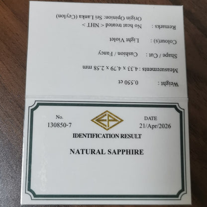 Un-Heat Sapphire 0.550ct / Sri Lanka