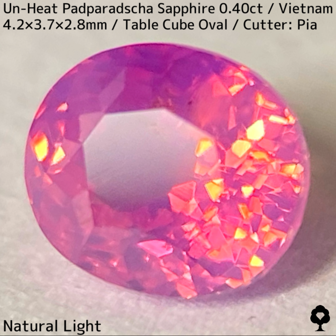 Un-Heat Padparadscha Sapphire 0.40ct / Vietnam