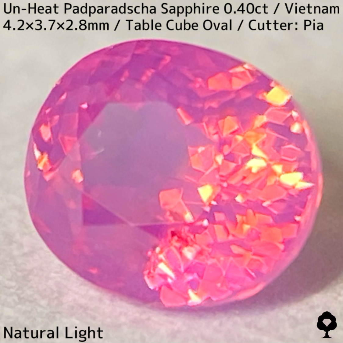 Un-Heat Padparadscha Sapphire 0.40ct / Vietnam