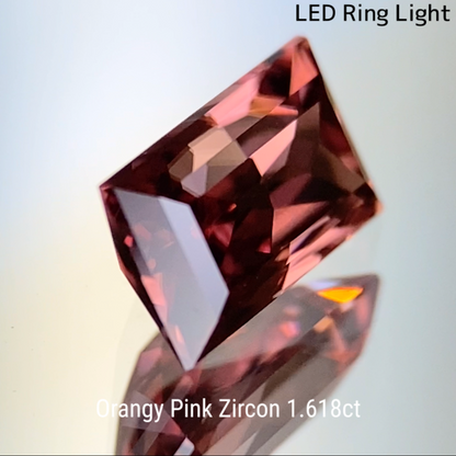 Orangy Pink Zircon 1.618ct