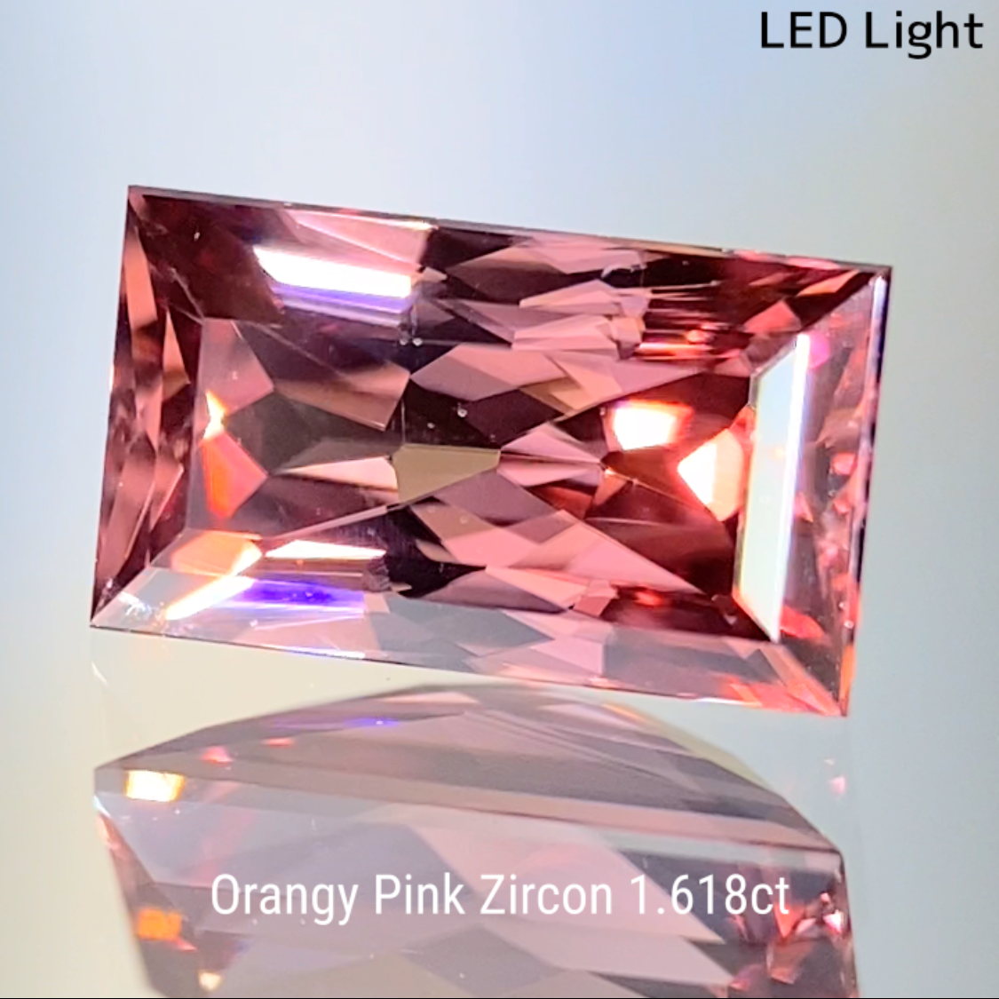 Orangy Pink Zircon 1.618ct