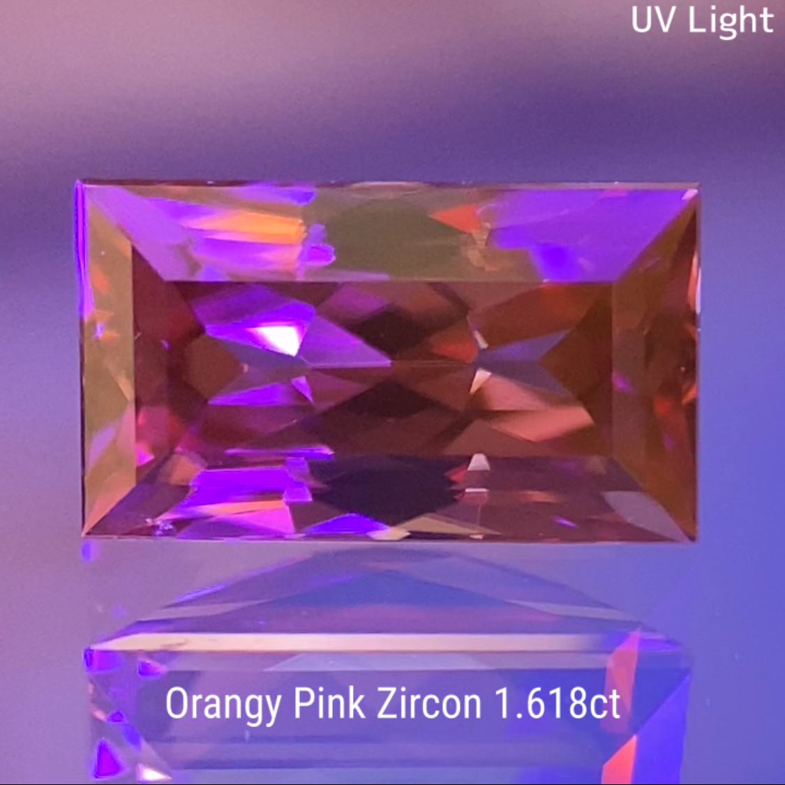 Orangy Pink Zircon 1.618ct