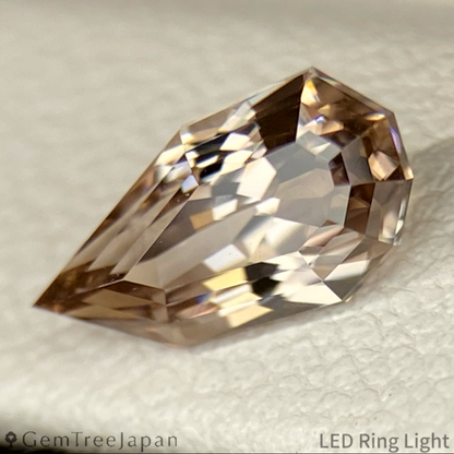 【Flame Frame】Brownish White Zircon 1.49ct / Tanzania