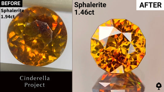 【Cinderella Project】Sphalerite 1.94ct → 1.46ct