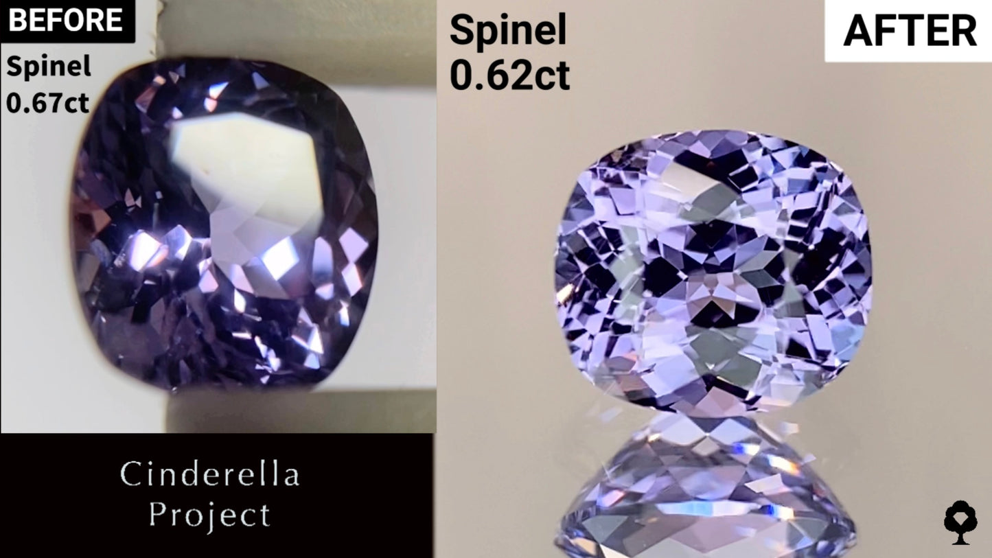 【Cinderella Project】Spinel 0.67ct → 0.62ct
