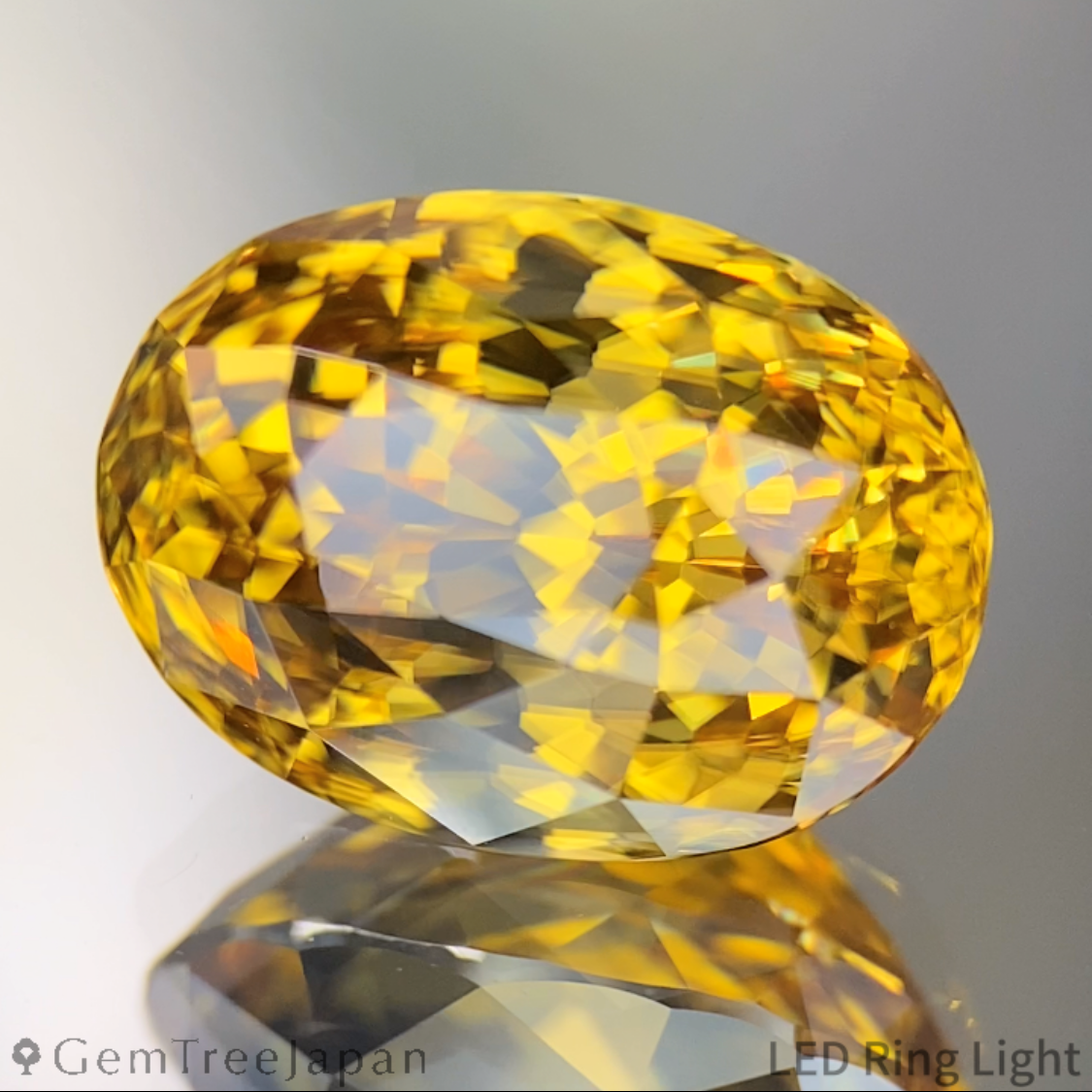 "Gira Cut 128" Yellow Gold Zircon 8.949ct / Madagascar