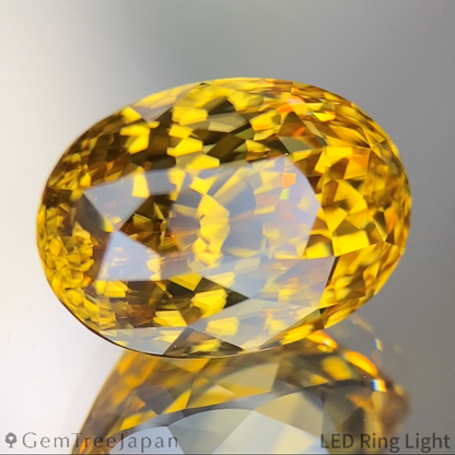 "Gira Cut 128" Yellow Gold Zircon 8.949ct / Madagascar