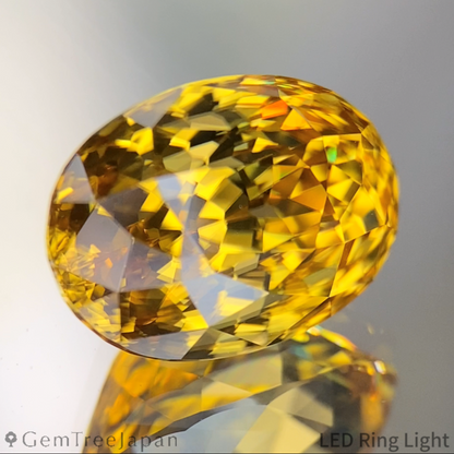 "Gira Cut 128" Yellow Gold Zircon 8.949ct / Madagascar