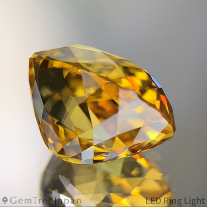 "Gira Cut 128" Yellow Gold Zircon 8.949ct / Madagascar