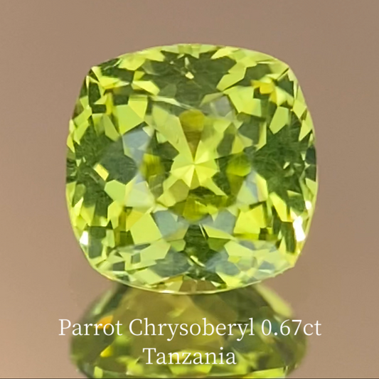 Parrot Chrysoberyl 0.685ct / Tanzania