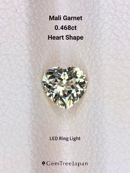 【Trial Price】Mali Garnet 0.468ct / Heart Shape