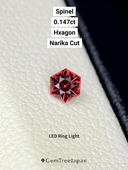 【Trial Price】Pinkish Orange Spinel 0.147ct / Myanmar (Burma)