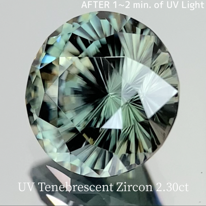 UV Tenebrescent Zircon 2.307ct