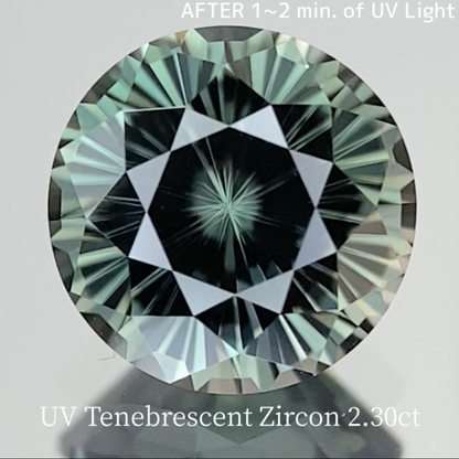 UV Tenebrescent Zircon 2.307ct