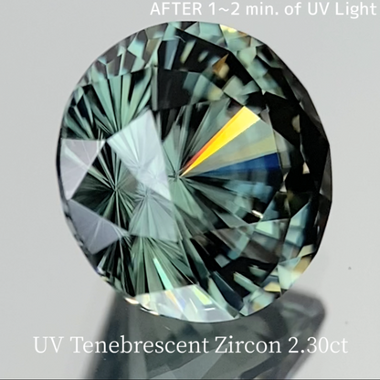 UV Tenebrescent Zircon 2.307ct