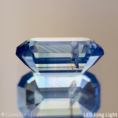 Silky Greenish Blue Sapphire 0.707ct / Cameroon