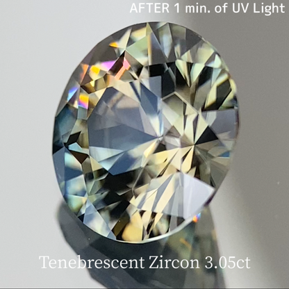 UV Tenebrescent Zircon 3.061ct