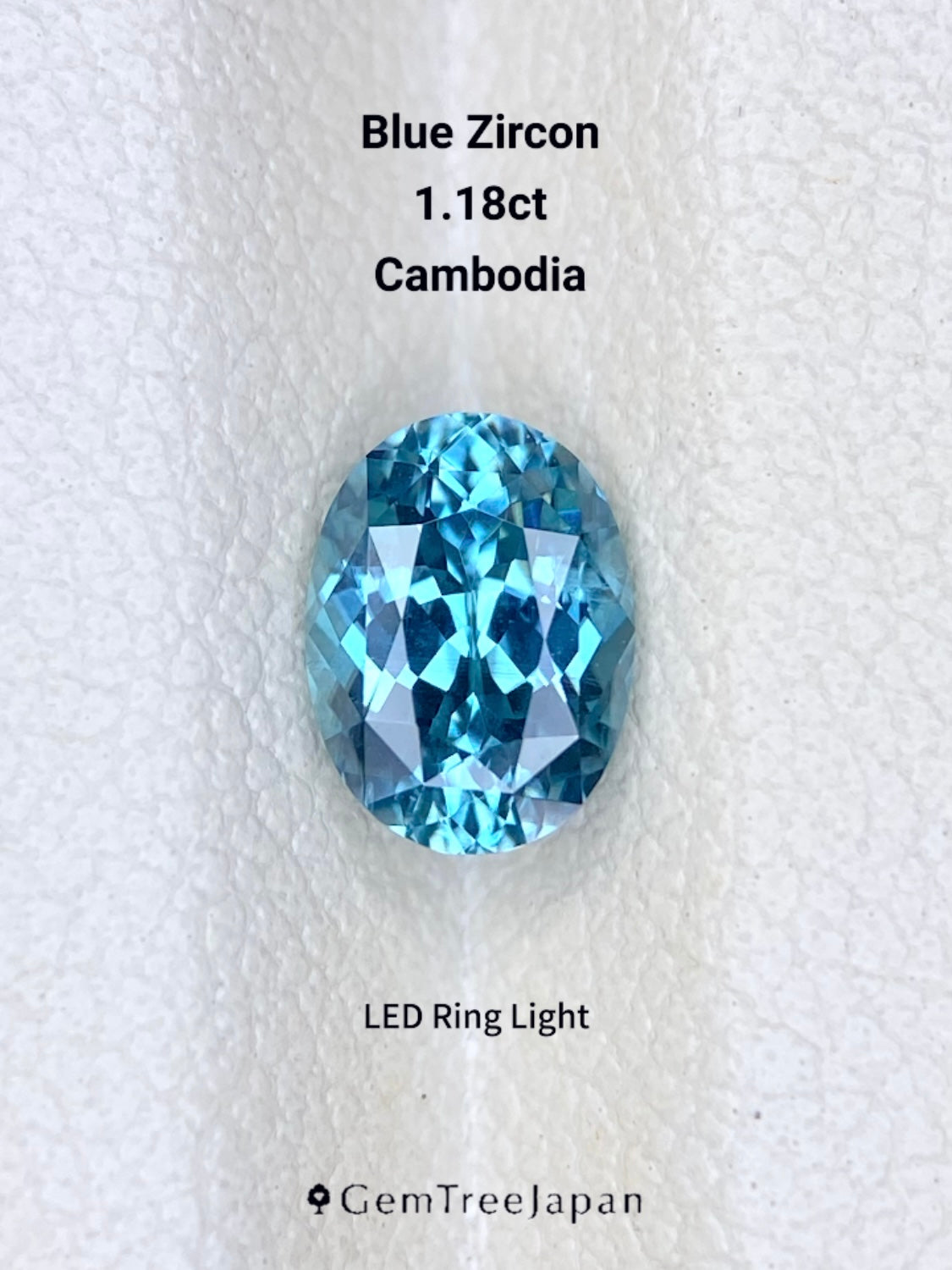 【Trial Price】Blue Zircon 1.18ct / Cambodia