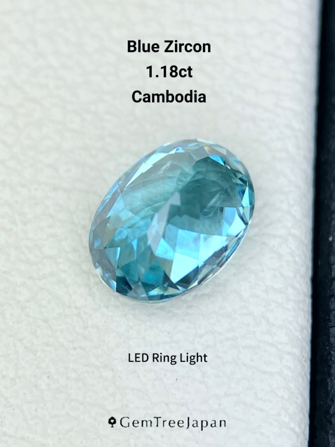 【Trial Price】Blue Zircon 1.18ct / Cambodia