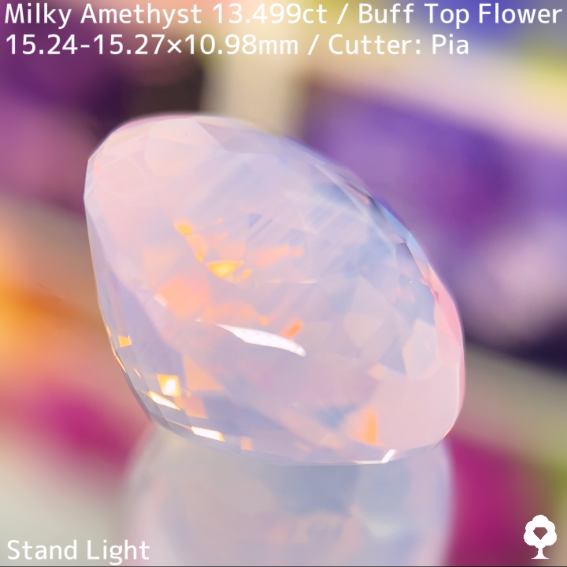 Milky Amethyst 13.499ct / Buff Top Flower