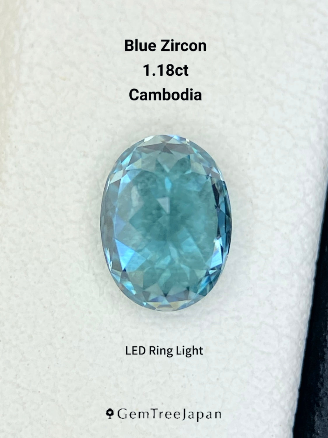 【Trial Price】Blue Zircon 1.18ct / Cambodia