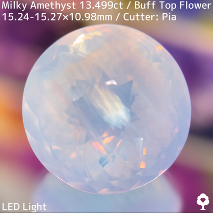 Milky Amethyst 13.499ct / Buff Top Flower