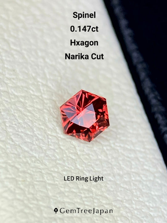 【Trial Price】Pinkish Orange Spinel 0.147ct / Myanmar (Burma)