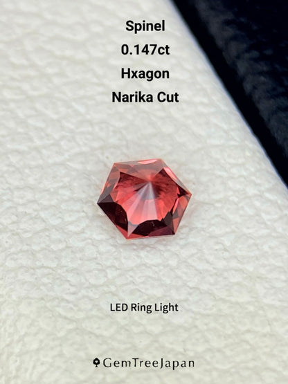 【Trial Price】Pinkish Orange Spinel 0.147ct / Myanmar (Burma)