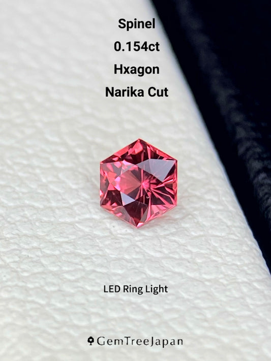 【Trial Price】Orangy Pink Spinel 0.154ct / Myanmar (Burma)