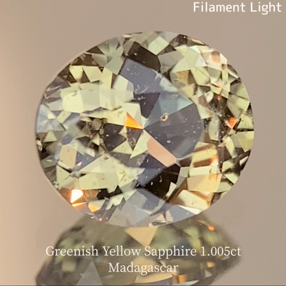 Greenish Yellow Sapphire 1.005ct / Madagascar