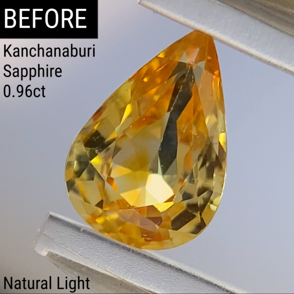 Orangy Yellow Sapphire 0.863ct / Kanchanaburi