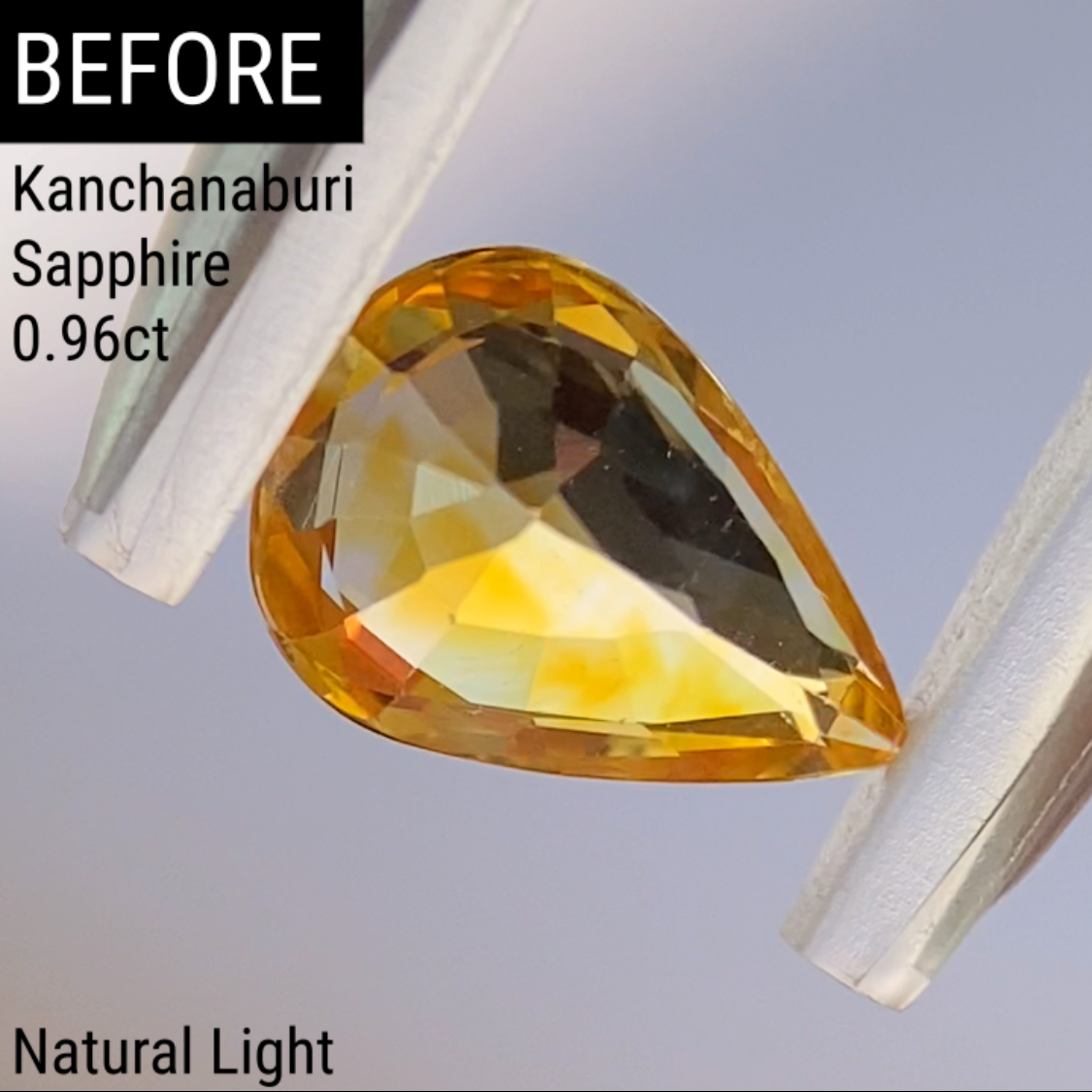 Orangy Yellow Sapphire 0.863ct / Kanchanaburi