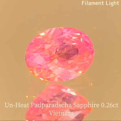 Un-Heat Padparadscha Sapphire 0.265ct / Vietnam